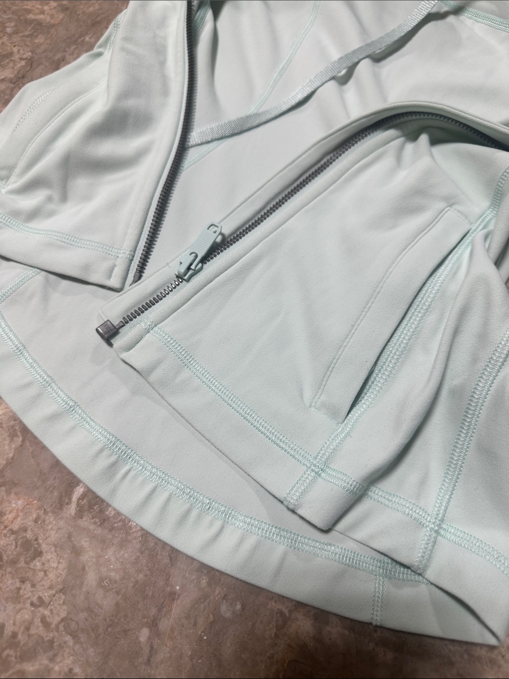 lululemon athletica Pale Blue Hooded Bomber Jacket - Picture 9 of 10